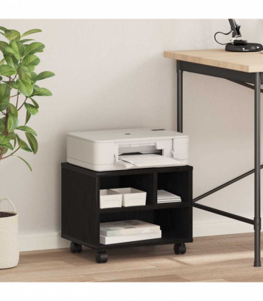 vidaXL Printer Stand Black Oak 41 x 32 x 33.5 cm Engineered wood