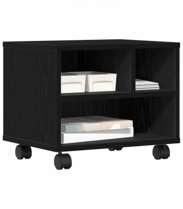 vidaXL Printer Stand Black Oak 41 x 32 x 33.5 cm Engineered wood