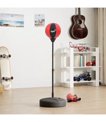 vidaXL Punching Ball Set with Gloves and Pump Adjustable Height 81-122 cm