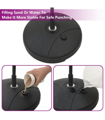 vidaXL Punching Ball Set with Gloves and Pump Adjustable Height 81-122 cm