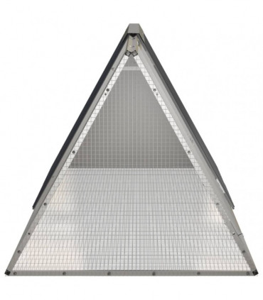 vidaXL Rabbit Cage Anthracite 201.5x80.5x71 cm Galvanised Steel