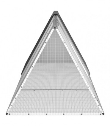 vidaXL Rabbit Cage Anthracite 302.5x80.5x71 cm Galvanised Steel