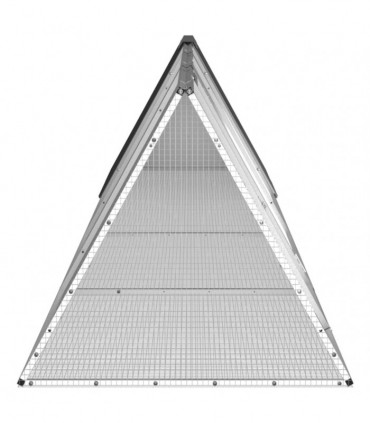 vidaXL Rabbit Cage Anthracite 403.5x80.5x71 cm Galvanised Steel