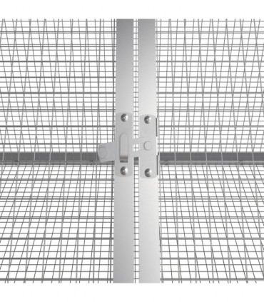 vidaXL Rabbit Cage Anthracite 403.5x80.5x71 cm Galvanised Steel