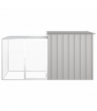 vidaXL Rabbit Cage Grey 200x91x100 cm Galvanised Steel