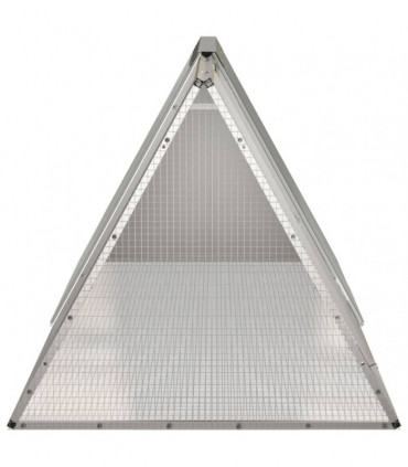 vidaXL Rabbit Cage Grey 201.5x80.5x71 cm Galvanised Steel
