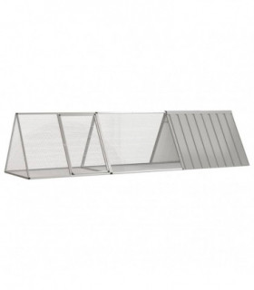 vidaXL Rabbit Cage Grey 302.5x80.5x71 cm Galvanised Steel