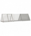 vidaXL Rabbit Cage Grey 302.5x80.5x71 cm Galvanised Steel