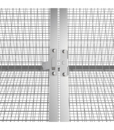 vidaXL Rabbit Cage Grey 302.5x80.5x71 cm Galvanised Steel