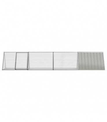 vidaXL Rabbit Cage Grey 403.5x80.5x71 cm Galvanised Steel