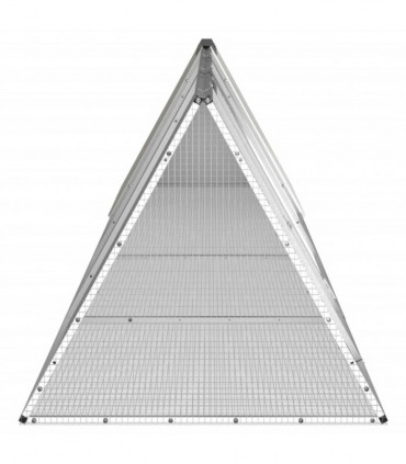 vidaXL Rabbit Cage Grey 403.5x80.5x71 cm Galvanised Steel