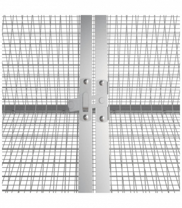 vidaXL Rabbit Cage Grey 403.5x80.5x71 cm Galvanised Steel