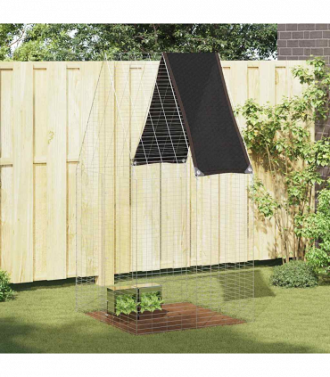 vidaXL Rabbit Cage Silver 100 x 100 x 210 cm Galvanised Steel