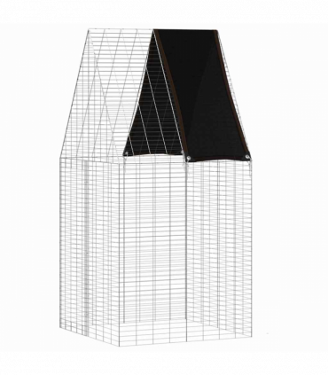 vidaXL Rabbit Cage Silver 100 x 100 x 210 cm Galvanised Steel