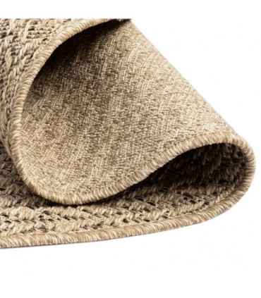 vidaXL Rug ZIZUR Ø 200 cm Jute Look Indoor and Outdoor