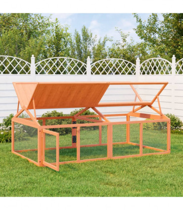 vidaXL Run Box Brown 200x112.5x74 cm Solid Wood Pine