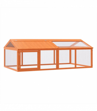 vidaXL Run Box Brown 200x112.5x74 cm Solid Wood Pine