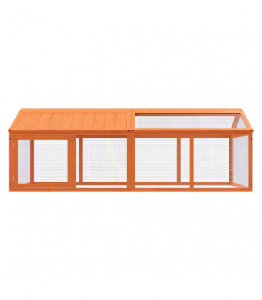 vidaXL Run Box Brown 200x112.5x74 cm Solid Wood Pine