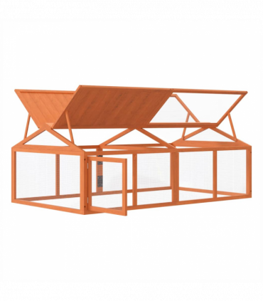 vidaXL Run Box Brown 200x112.5x74 cm Solid Wood Pine