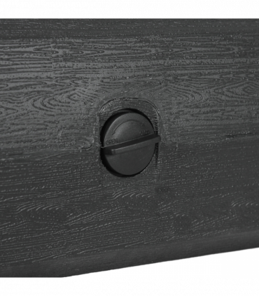 Square Umbrella Parasol Base with Wood Effect, Plastic Parasol Stand, Black