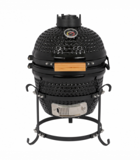 13in Round Ceramic Charcoal Grill Black
