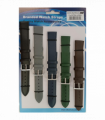 1555.05 20MM 2X Extra Long Mix Colour Leather Watch Straps Pack of 5