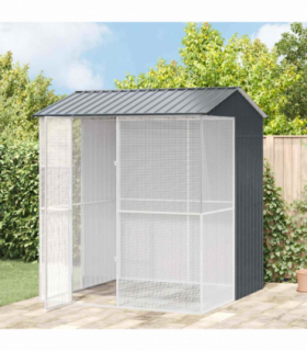 vidaXL Bird Cage Anthracite 215 x 210 x 247 cm Galvanised Steel