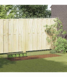 vidaXL Rabbit Cage Silver 300 x 100 x 210 cm Galvanised Steel