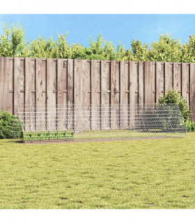 vidaXL Rabbit Cage Silver 430 x 100 x 85 cm Galvanised Steel