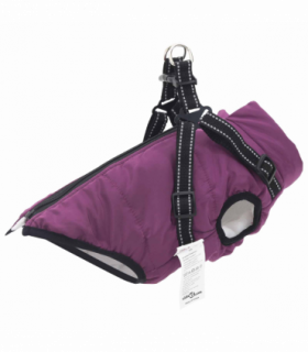 vidaXL Dog Coat Purple L36