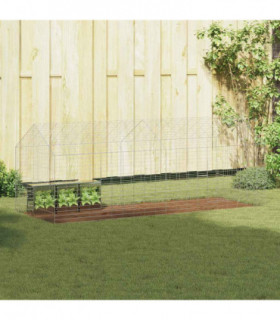 vidaXL Rabbit Cage Silver 200 x 78 x 78 cm Galvanised Steel