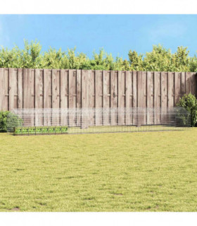 vidaXL Rabbit Cage Silver 600 x 78 x 78 cm Galvanised Steel