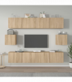 vidaXL 6 Piece TV Cabinet Set Sonoma Oak Engineered Wood