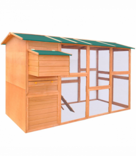 vidaXL Chicken Coop Wood 295x163x170 cm