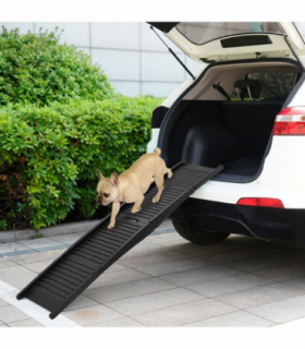 vidaXL Folding Dog Ramp Black 153x40x12.5 cm Plastic