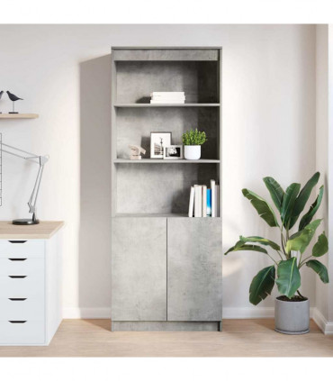 vidaXL Highboard Concrete Grey 70x35x180 cm Engineered Wood