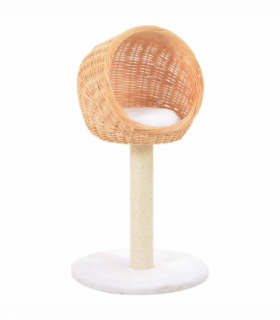 vidaXL Cat Tree with Sisal Scratching Post Natural Willow Wood