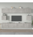 vidaXL 6 Piece TV Cabinet Set Concrete Grey Engineered Wood