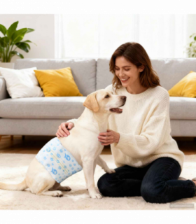 vidaXL Disposable Dog Diaper Male 30 pcs White S