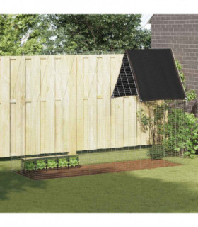 vidaXL Rabbit Cage Silver 300 x 100 x 210 cm Galvanised Steel