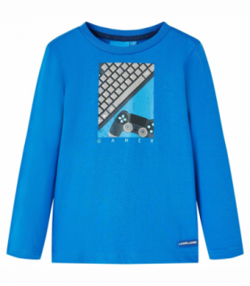 Kids' T-shirt with Long Sleeves Cobalt Blue 128