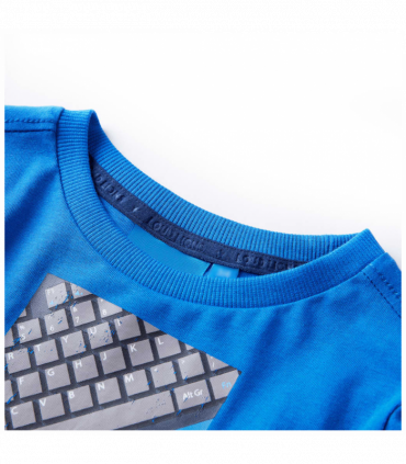 Kids' T-shirt with Long Sleeves Cobalt Blue 128