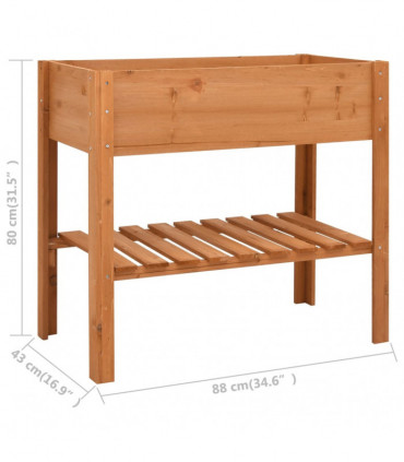 vidaXL Planter 88x43x80 cm Firwood