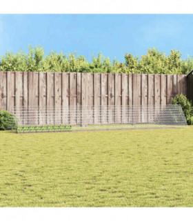 vidaXL Rabbit Cage Silver 650 x 100 x 85 cm Galvanised Steel