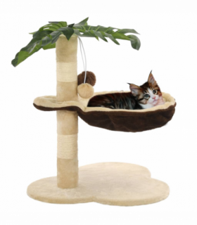 vidaXL Cat Tree with Sisal Scratching Post 50 cm Beige and Brown