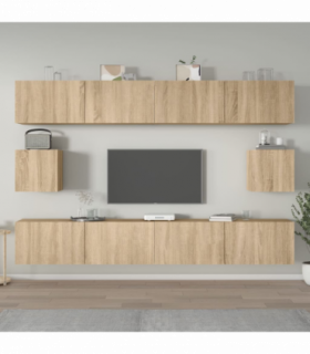 vidaXL 6 Piece TV Cabinet Set Sonoma Oak Engineered Wood
