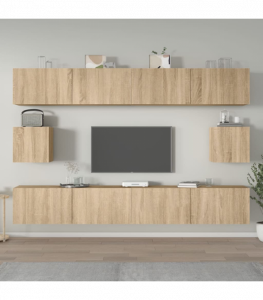 vidaXL 6 Piece TV Cabinet Set Sonoma Oak Engineered Wood