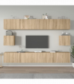 vidaXL 6 Piece TV Cabinet Set Sonoma Oak Engineered Wood