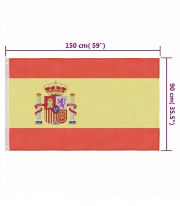 vidaXL Spain Flag 90x150 cm