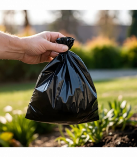 vidaXL Dog Poop Bags 750 pcs Black 30x20 cm PE